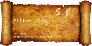 Siller Júlia névjegykártya